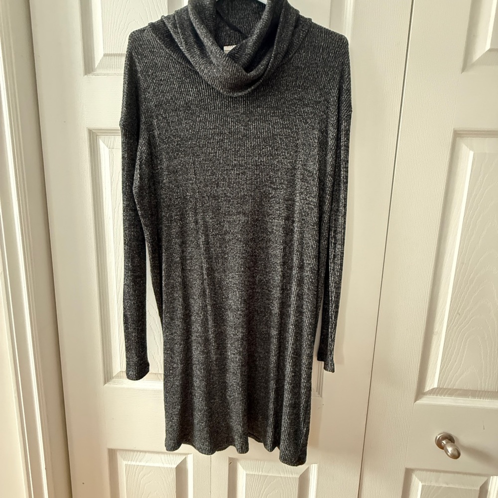 GAP Dark Gray Cowl Neck Dress